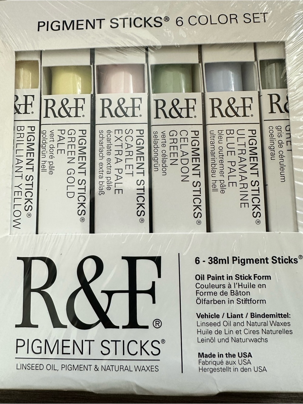 R&F Pigment Sticks 6-Color Set — Chromatic Tones